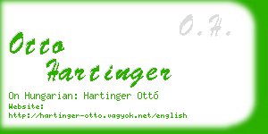 otto hartinger business card